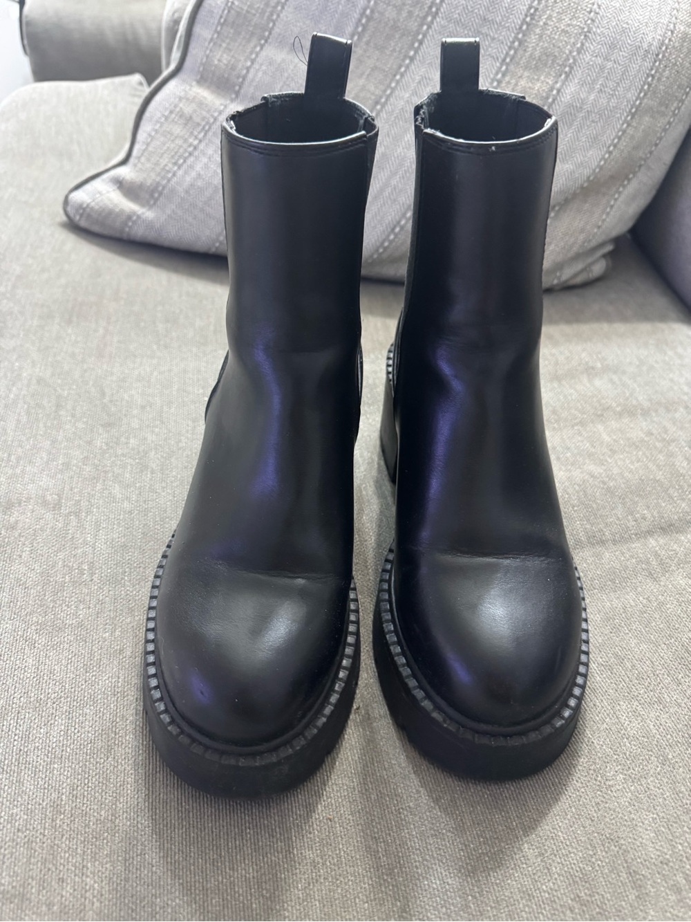 Madden Girl Black Slip-On Chelsea Ankle Boots